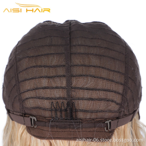 Aisi Hair Girls Colored Body Hair Products For Black Women Wholesale Fiber Temperatured Sythentic Ombre Blonde Hair